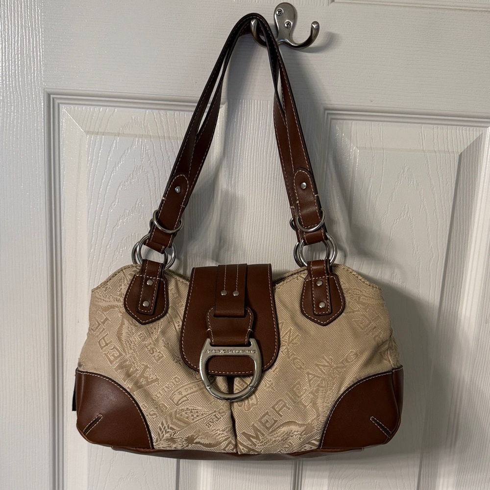 American Living Brown and Cream Shoulder Bag
